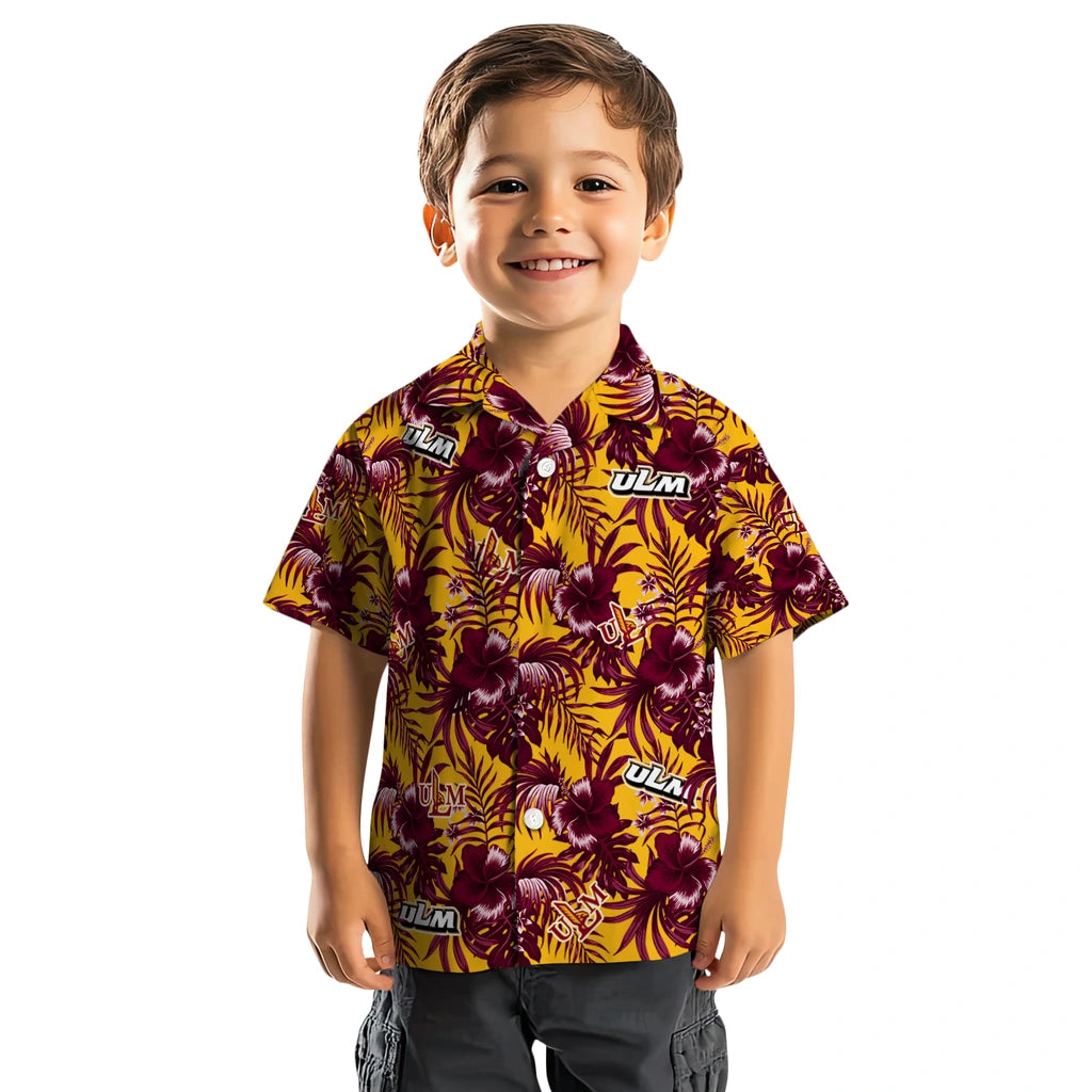 Louisiana-Monroe Warhawks Hawaiian Shirt - Hibiscus Exotic | Hula Hawaiian Shirts