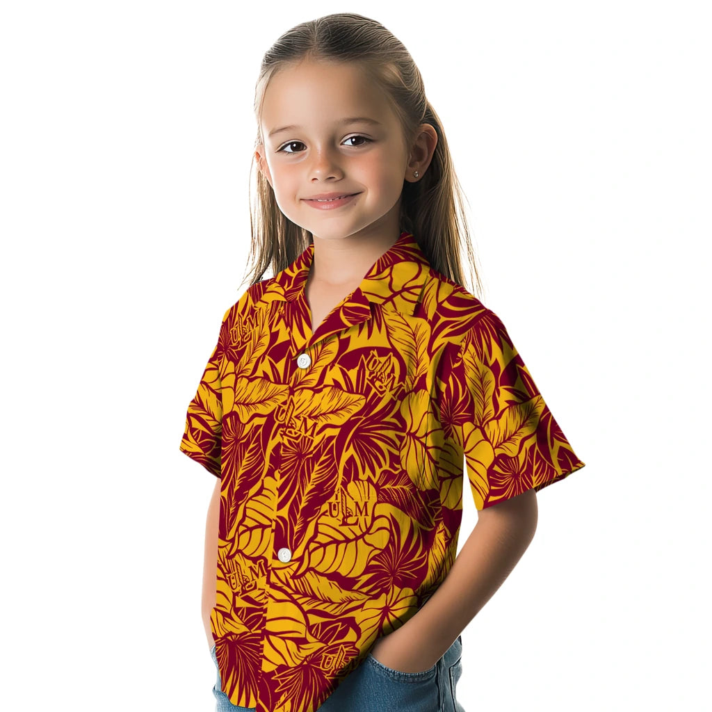 Louisiana-Monroe Warhawks Hawaiian Shirt - Monstera Layer | Hula Hawaiian Shirts