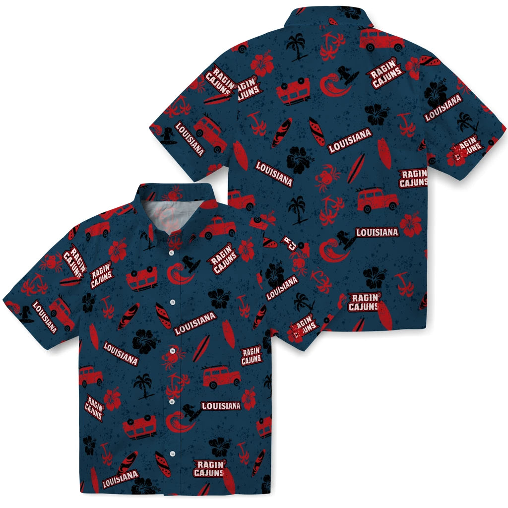 Louisiana Ragin' Cajuns Hawaiian Shirt - Beach Vibe | Hula Hawaiian Shirts