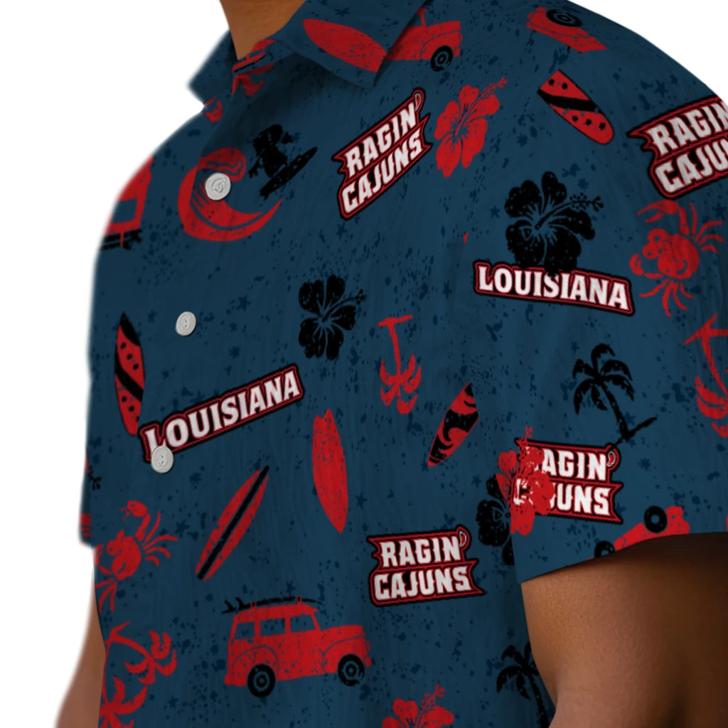 Louisiana Ragin' Cajuns Hawaiian Shirt - Beach Vibe | Hula Hawaiian Shirts