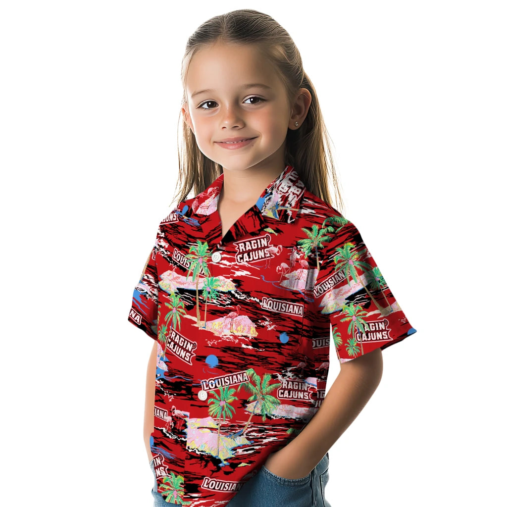Louisiana Ragin' Cajuns Hawaiian Shirt - Hawaii Island | Hula Hawaiian Shirts