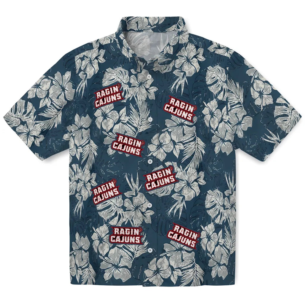 Louisiana Ragin' Cajuns Hawaiian Shirt - Hibiscus Flowers | Hula Hawaiian Shirts