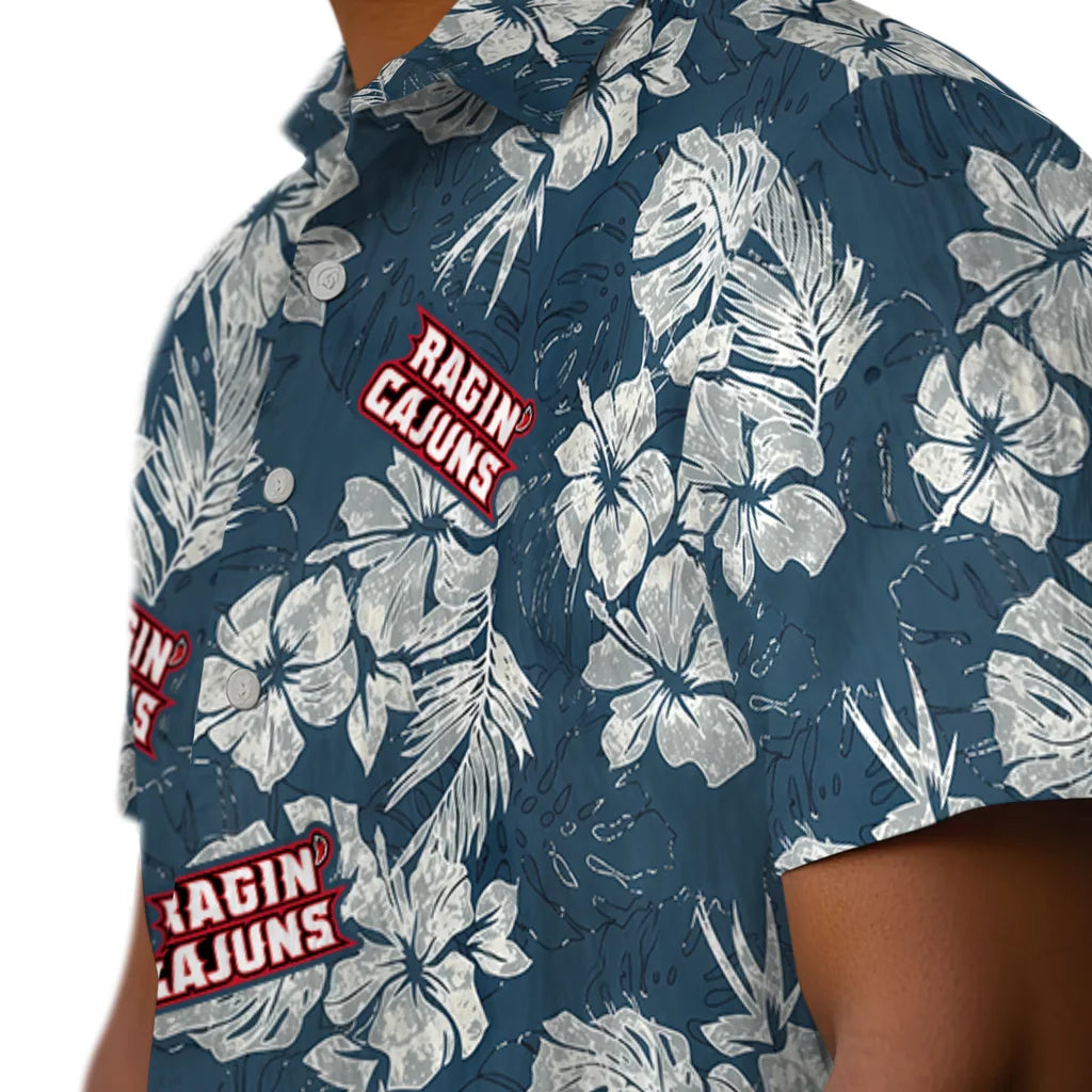 Louisiana Ragin' Cajuns Hawaiian Shirt - Hibiscus Flowers | Hula Hawaiian Shirts