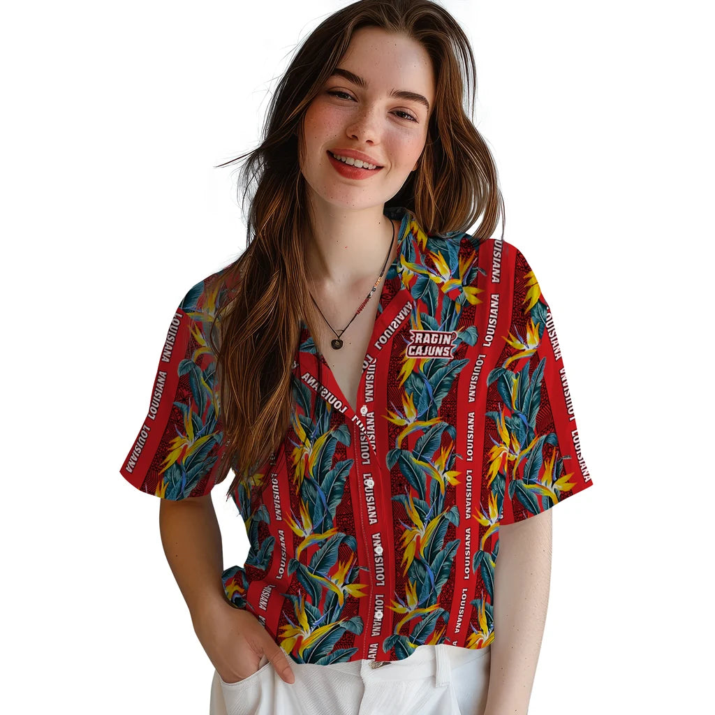 Louisiana Ragin' Cajuns Hawaiian Shirt - Paradise Vines | Hula Hawaiian Shirts
