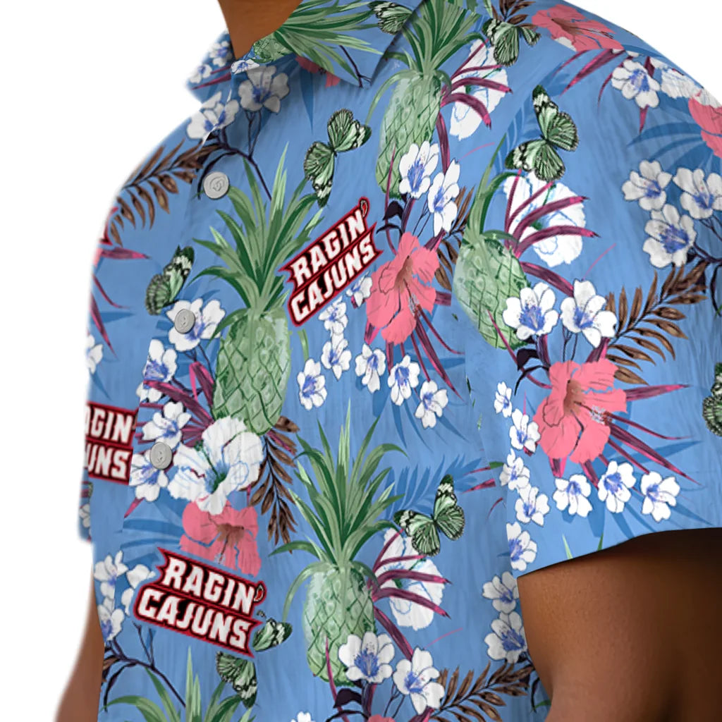 Louisiana Ragin' Cajuns Hawaiian Shirt - Pineapple Bouquet | Hula Hawaiian Shirts