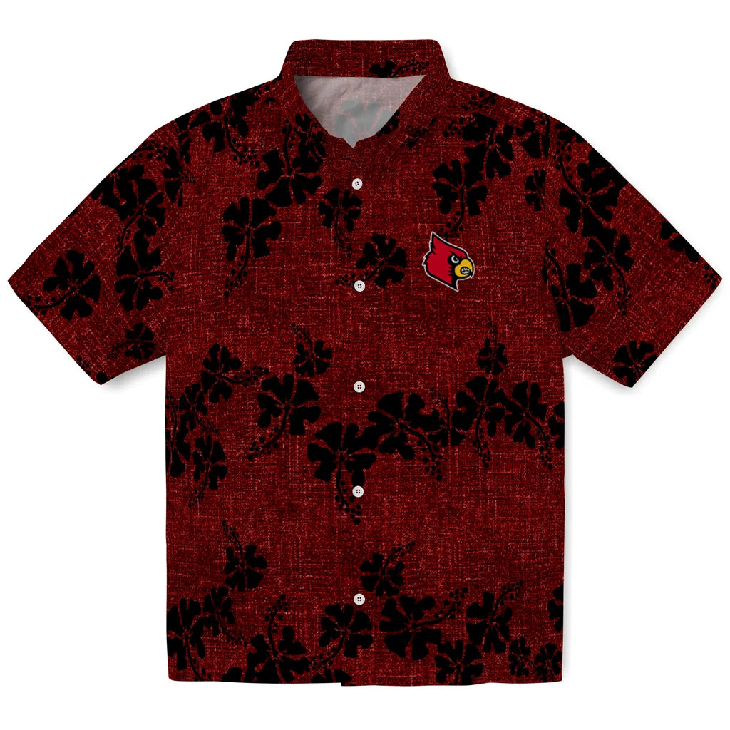 Louisville Cardinals Hawaiian Shirt - 50th State Flower | Hula Hawaiian Shirts