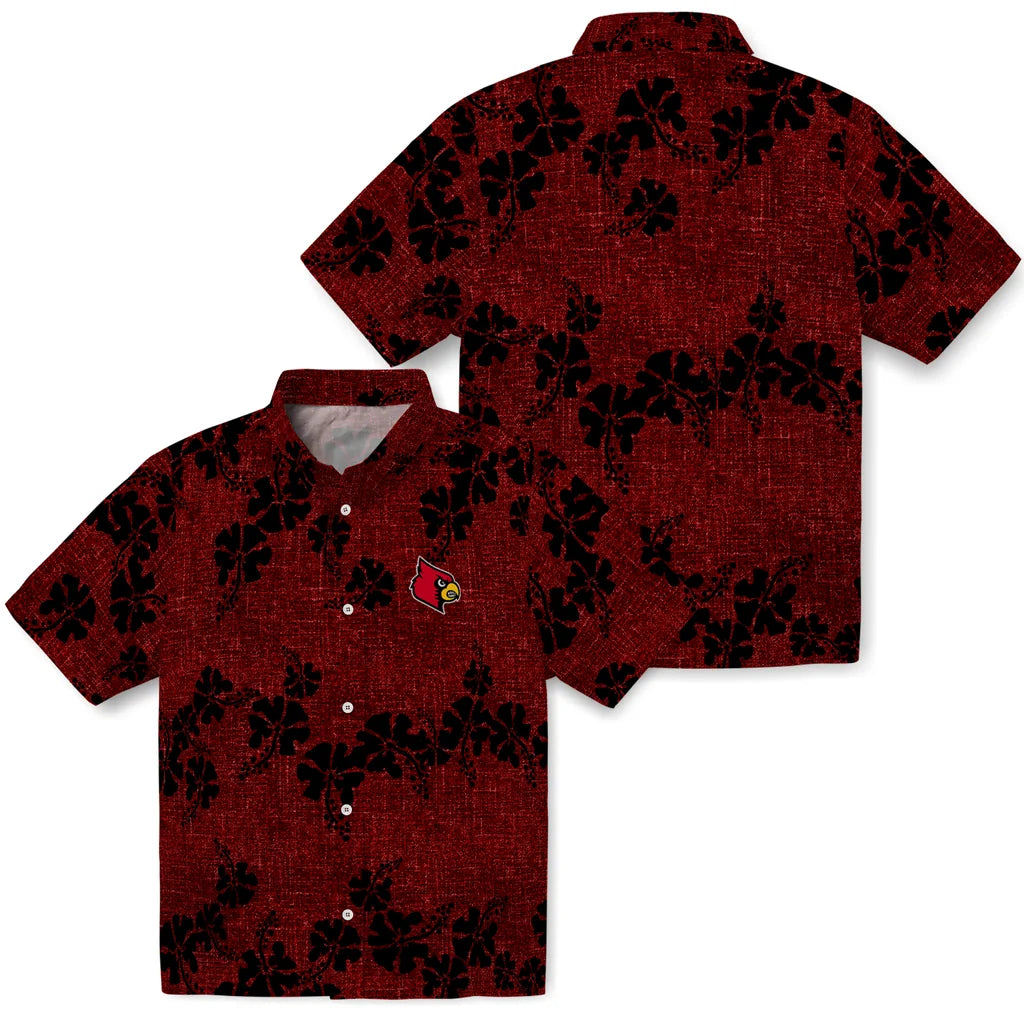Louisville Cardinals Hawaiian Shirt - 50th State Flower | Hula Hawaiian Shirts