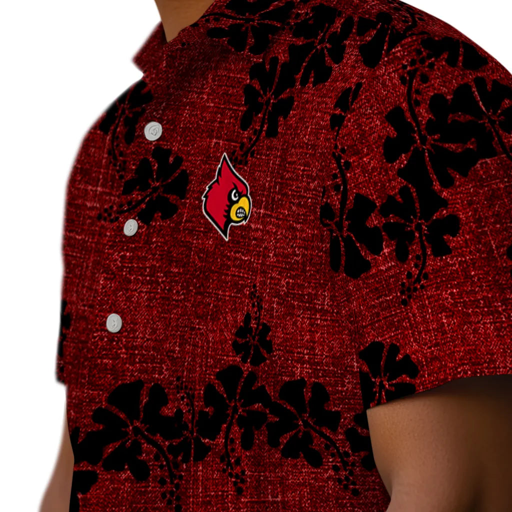 Louisville Cardinals Hawaiian Shirt - 50th State Flower | Hula Hawaiian Shirts