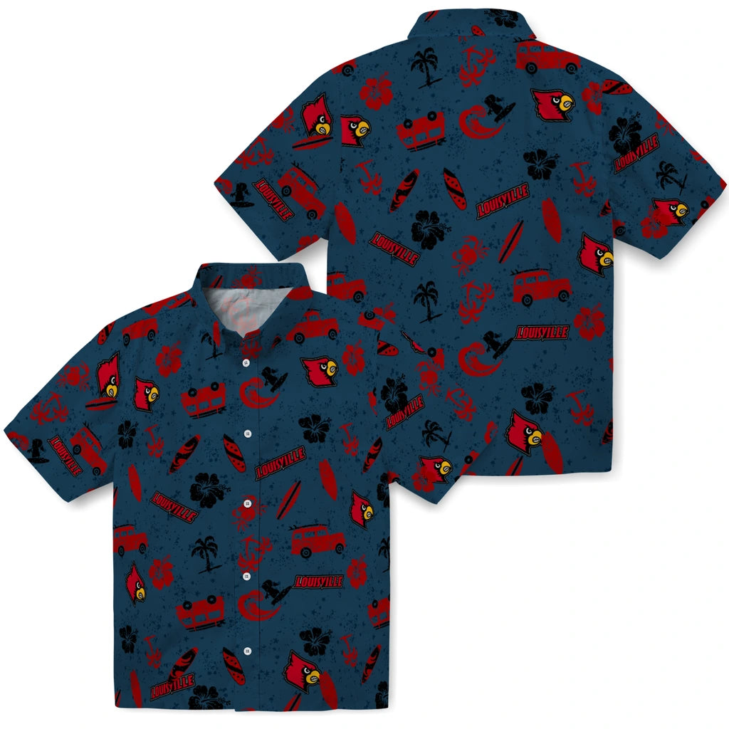Louisville Cardinals Hawaiian Shirt - Beach Vibe | Hula Hawaiian Shirts
