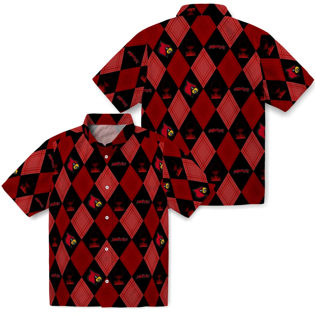 Louisville Cardinals Hawaiian Shirt - Golfing Plaid | Hula Hawaiian Shirts