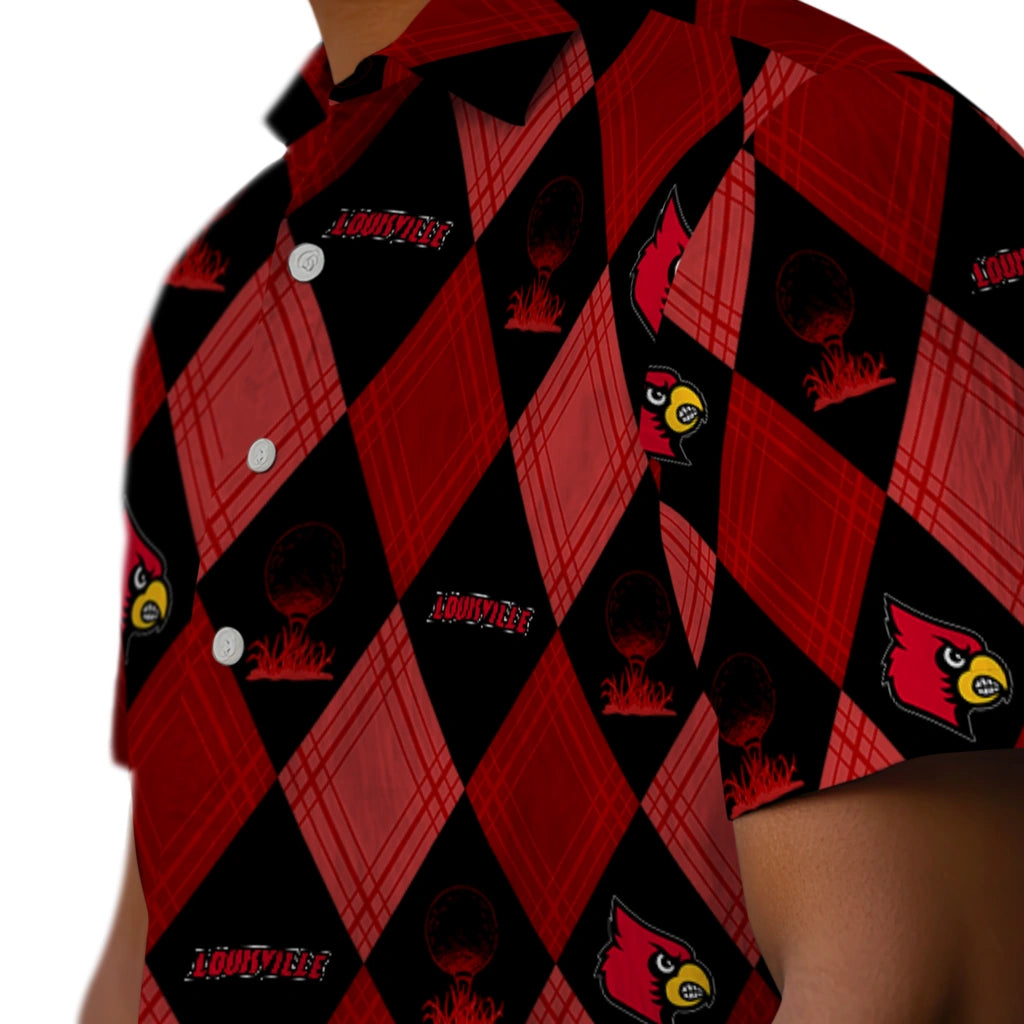 Louisville Cardinals Hawaiian Shirt - Golfing Plaid | Hula Hawaiian Shirts