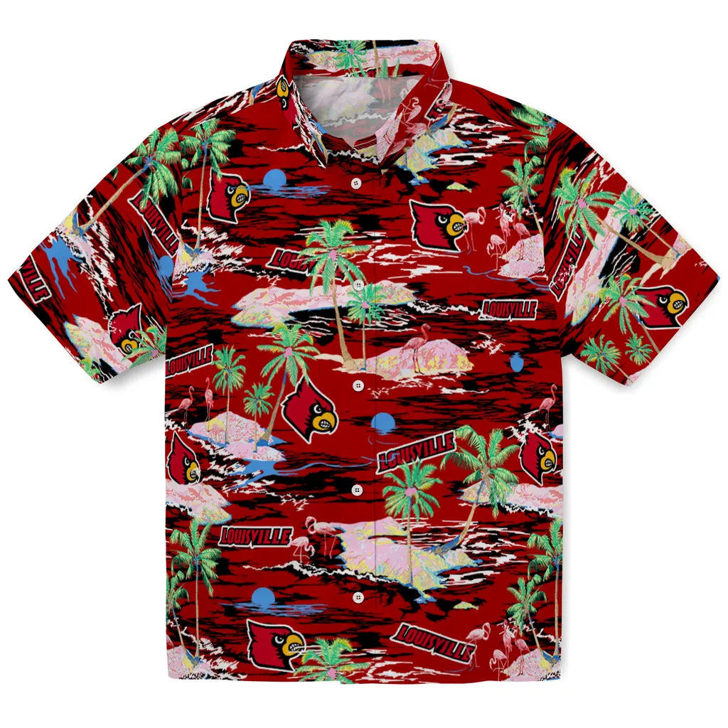 Louisville Cardinals Hawaiian Shirt - Hawaii Island | Hula Hawaiian Shirts