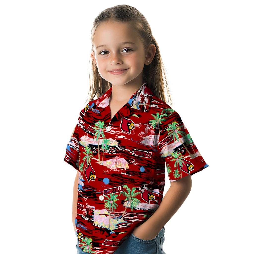 Louisville Cardinals Hawaiian Shirt - Hawaii Island | Hula Hawaiian Shirts