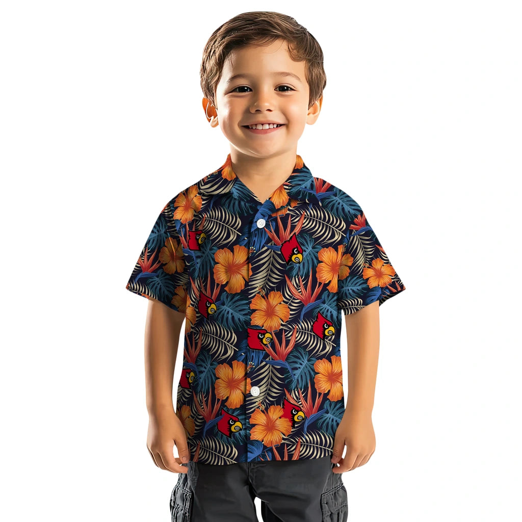 Louisville Cardinals Hawaiian Shirt - Hibiscus Foliage | Hula Hawaiian Shirts