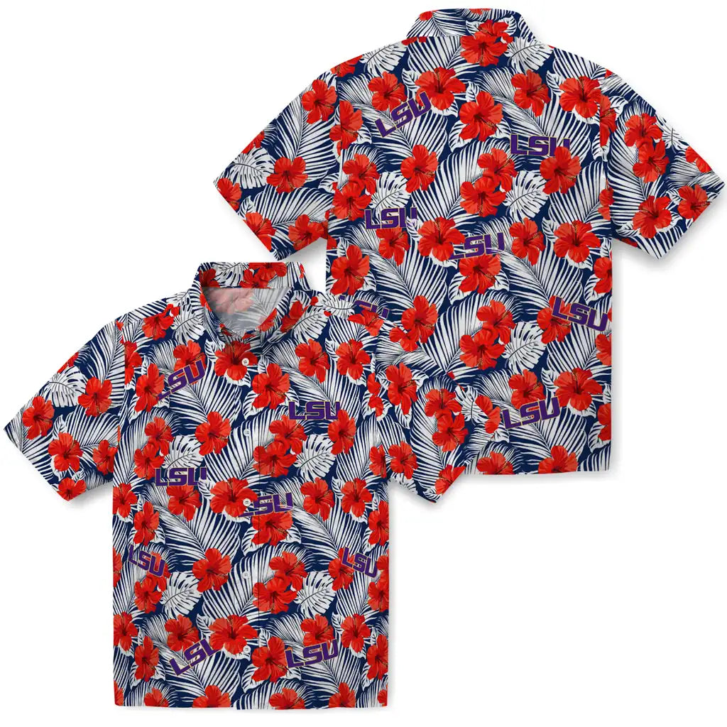 LSU Tigers Hawaiian Shirt - Hibiscus Fiesta | Hula Hawaiian Shirts