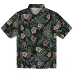 LSU Tigers Hawaiian Shirt - Hibiscus Leaves Pattern | Hula Hawaiian Shirts