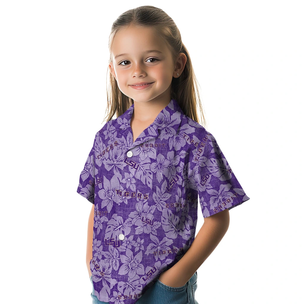 LSU Tigers Hawaiian Shirt - Hibiscus Oasis | Hula Hawaiian Shirts