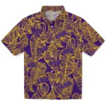 LSU Tigers Hawaiian Shirt - Leaf Outline | Hula Hawaiian Shirts