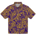 LSU Tigers Hawaiian Shirt - Leaf Outline | Hula Hawaiian Shirts