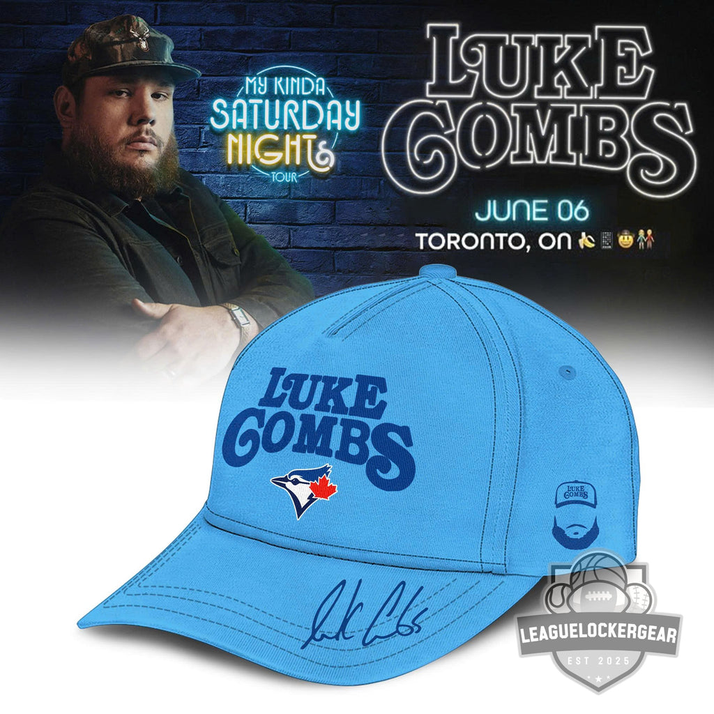 Luke Combs Toronto Blue Jays My Kinda Saturday Night Tour Baseball Jersey - LeagueLockerGear