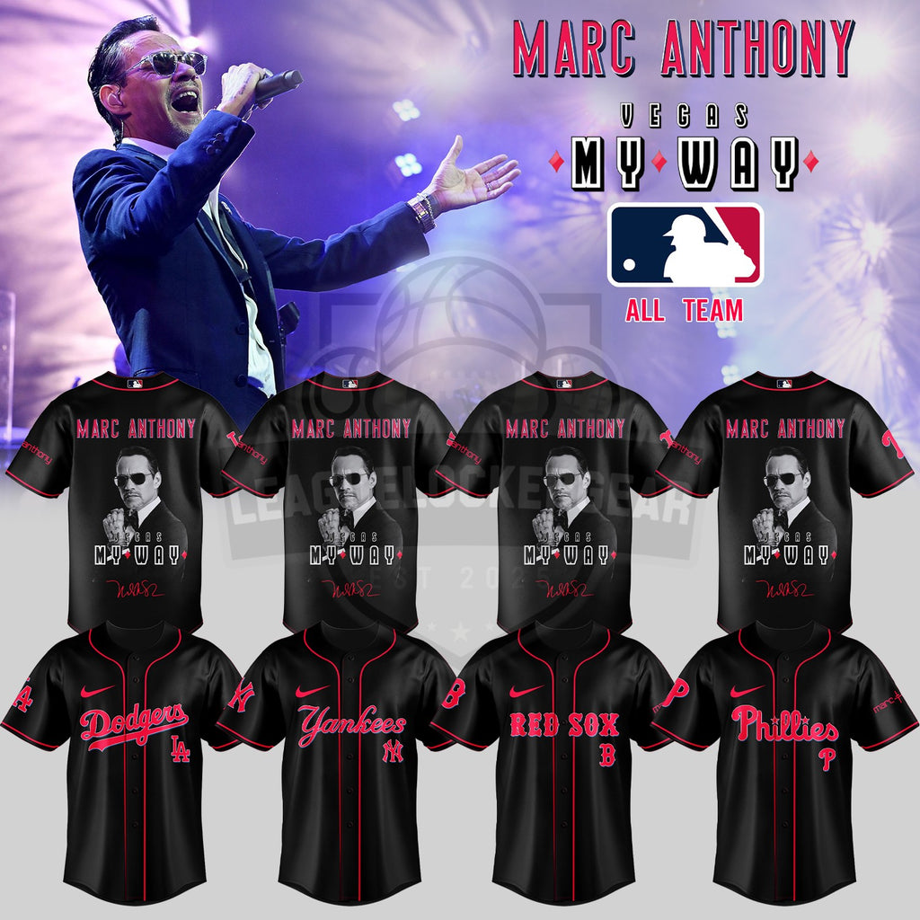Marc Anthony Vegas My Way MLB All Team Baseball Jersey - LeagueLockerGear