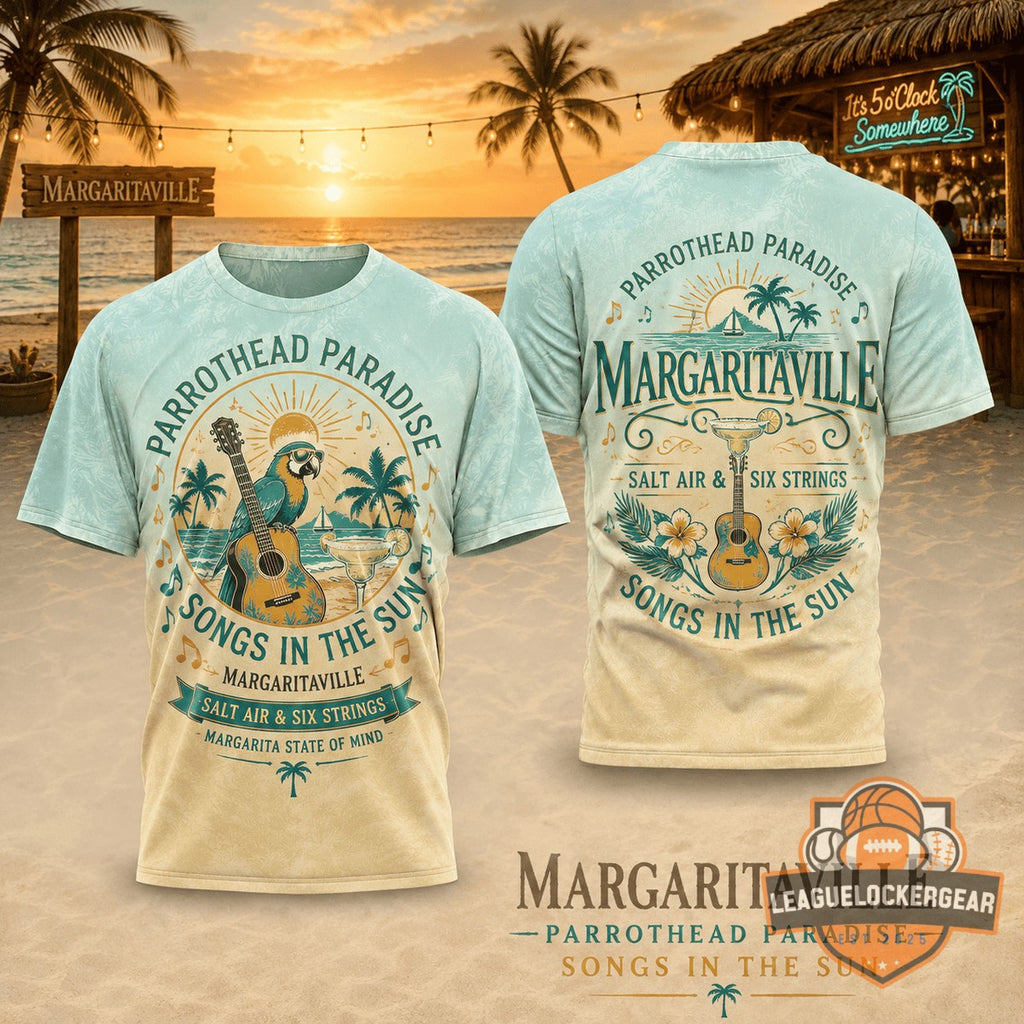 Margaritaville Parrothead Songs In The Sun T-Shirt - LeagueLockerGear
