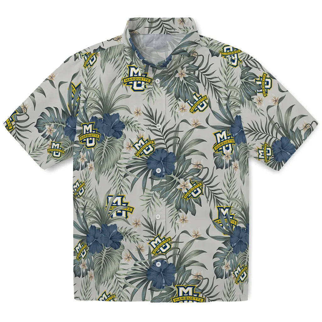 Marquette Golden Eagles Hawaiian Shirt - Hibiscus Designs | Hula Hawaiian Shirts