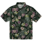 Marquette Golden Eagles Hawaiian Shirt - Hibiscus Leaves Pattern | Hula Hawaiian Shirts