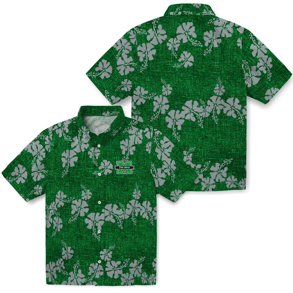 Marshall Thundering Herd Hawaiian Shirt - 50th State Flower | Hula Hawaiian Shirts