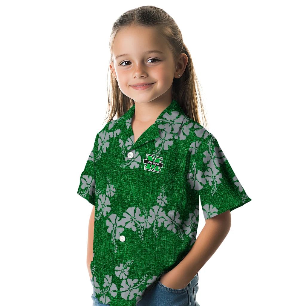 Marshall Thundering Herd Hawaiian Shirt - 50th State Flower | Hula Hawaiian Shirts