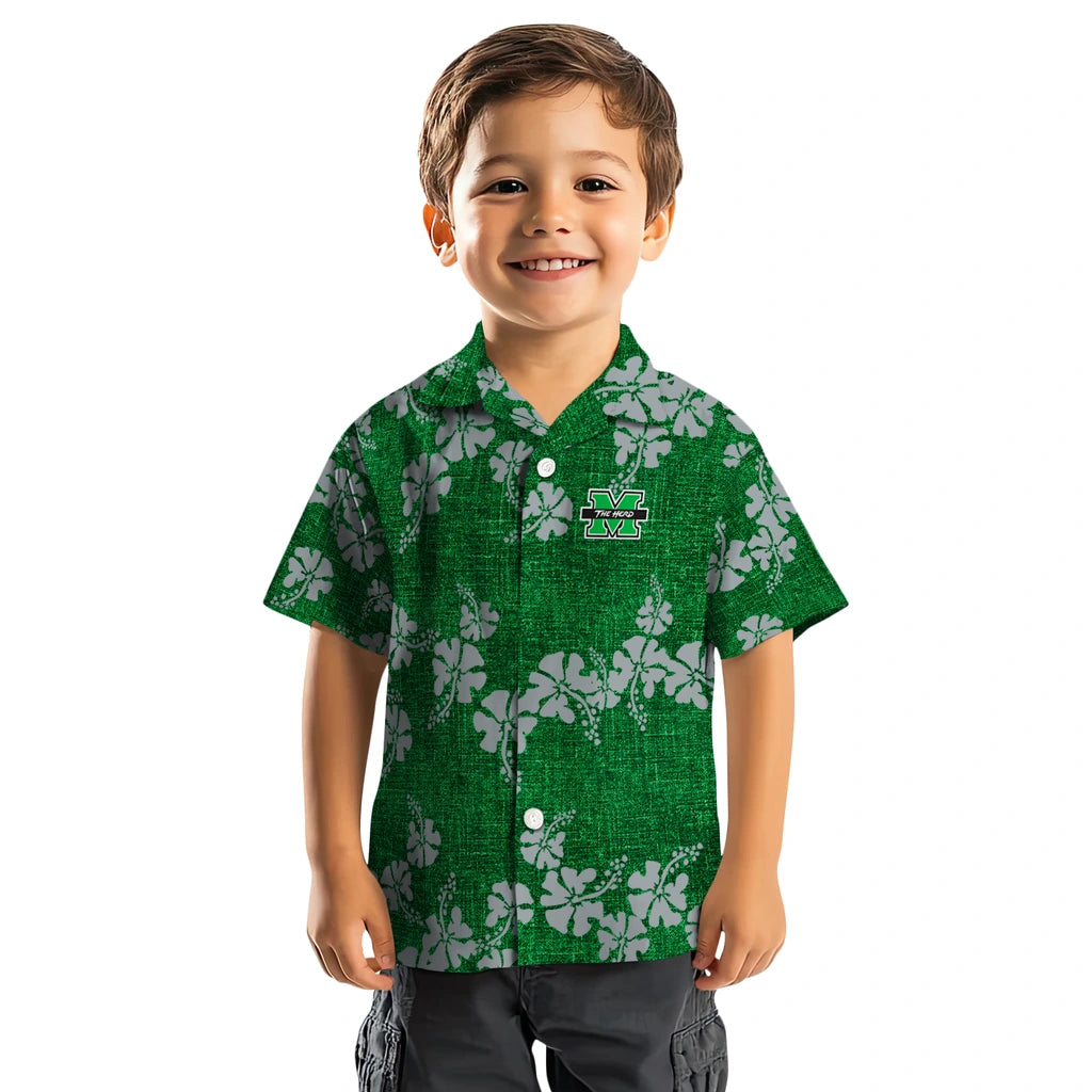 Marshall Thundering Herd Hawaiian Shirt - 50th State Flower | Hula Hawaiian Shirts
