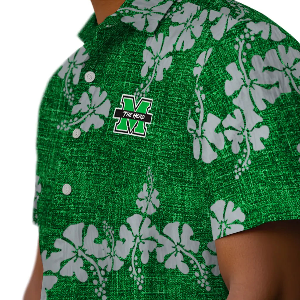 Marshall Thundering Herd Hawaiian Shirt - 50th State Flower | Hula Hawaiian Shirts