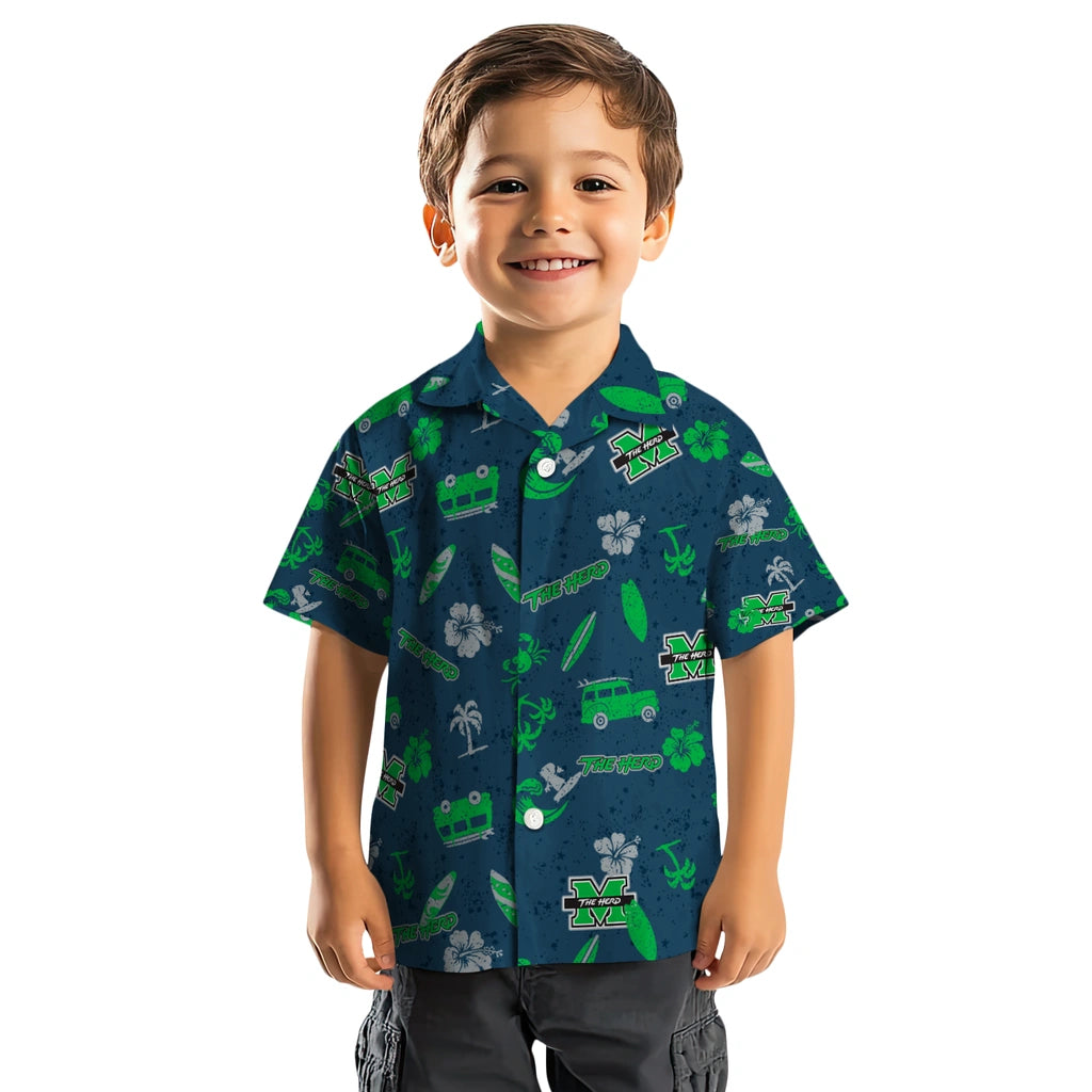 Marshall Thundering Herd Hawaiian Shirt - Beach Vibe | Hula Hawaiian Shirts