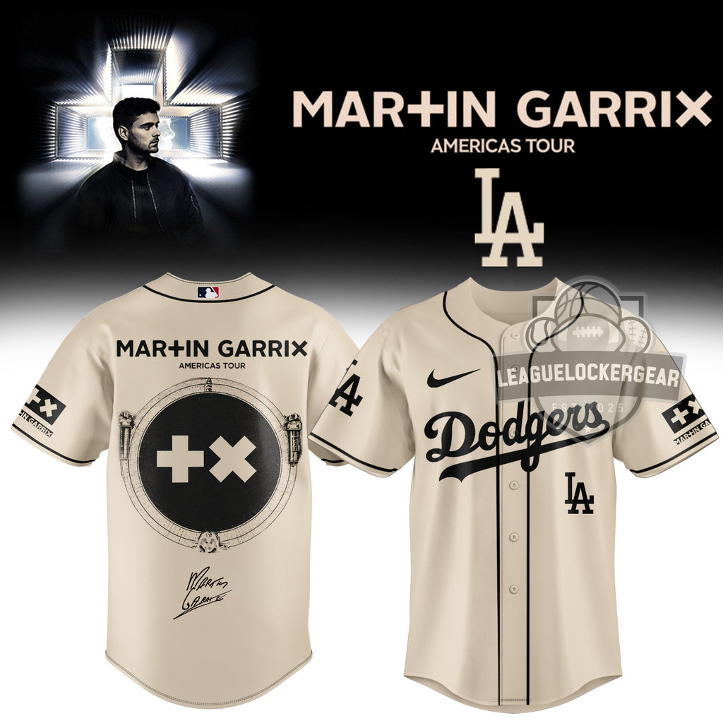 Martin Garrix Los Angeles Dodgers Americas Tour Baseball Jersey - LeagueLockerGear