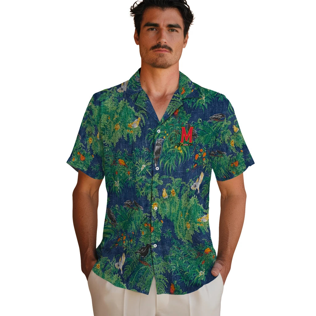 Maryland Terrapins Hawaiian Shirt - Bird Canopy | Hula Hawaiian Shirts