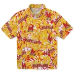 Maryland Terrapins Hawaiian Shirt - Hibiscus Overlay | Hula Hawaiian Shirts