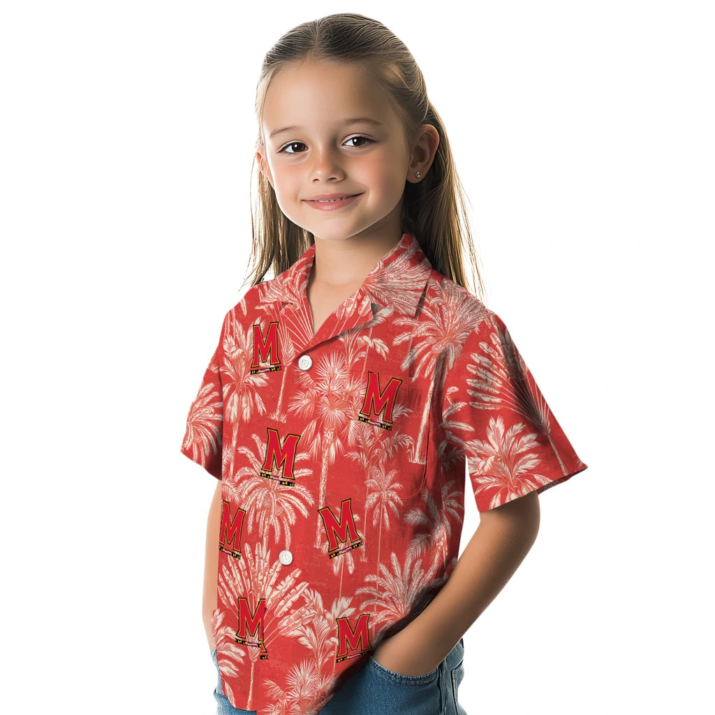 Maryland Terrapins Hawaiian Shirt - Vintage Palm Tree | Hula Hawaiian Shirts