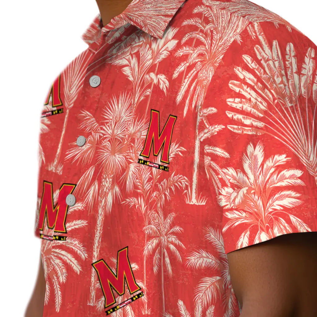 Maryland Terrapins Hawaiian Shirt - Vintage Palm Tree | Hula Hawaiian Shirts