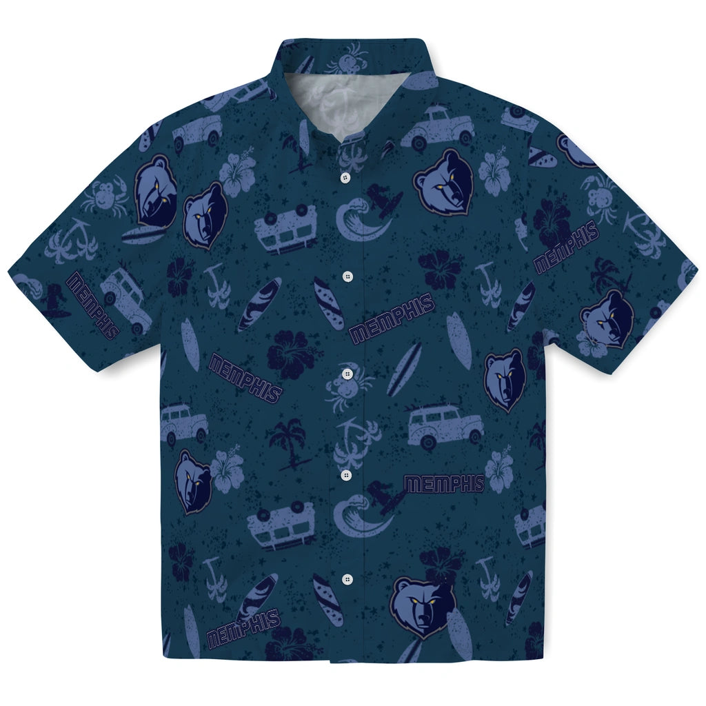 Memphis Grizzlies Hawaiian Shirt - Beach Vibe | Hula Hawaiian Shirts
