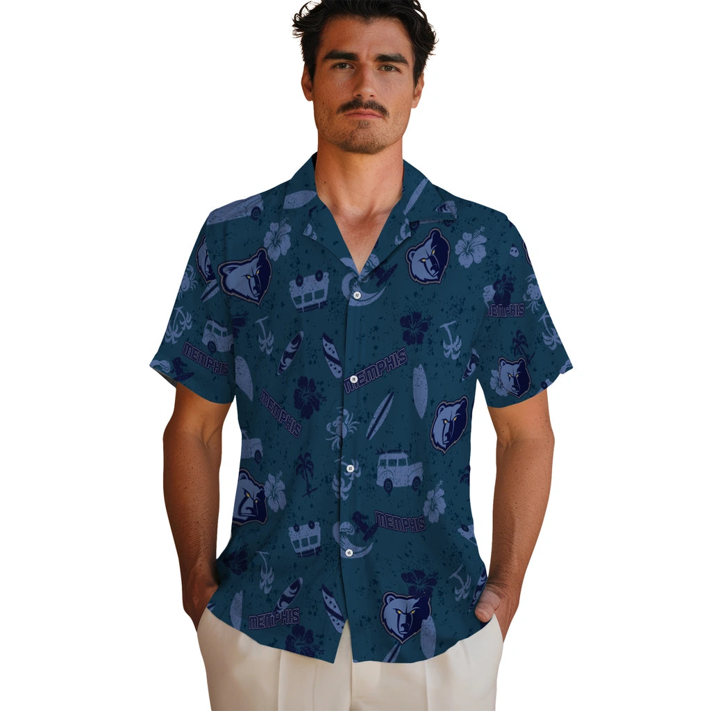 Memphis Grizzlies Hawaiian Shirt - Beach Vibe | Hula Hawaiian Shirts