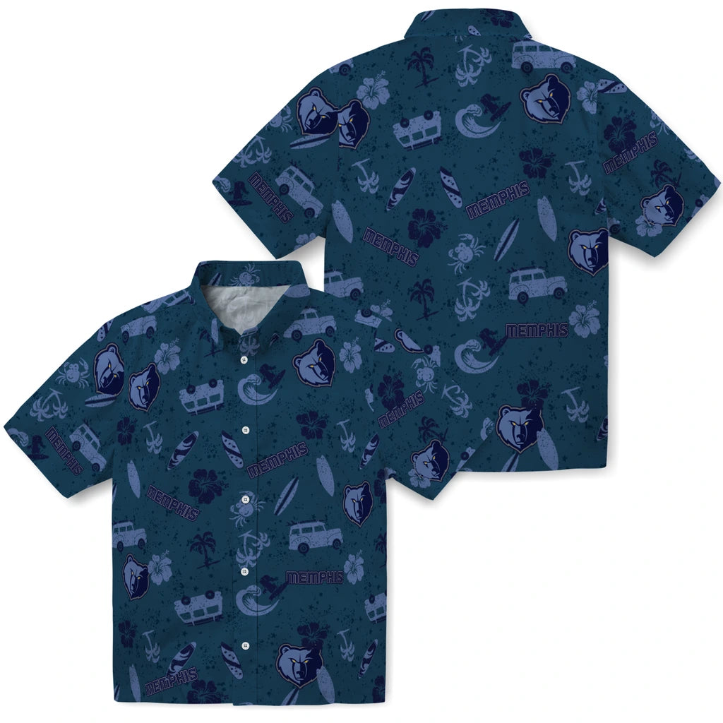 Memphis Grizzlies Hawaiian Shirt - Beach Vibe | Hula Hawaiian Shirts