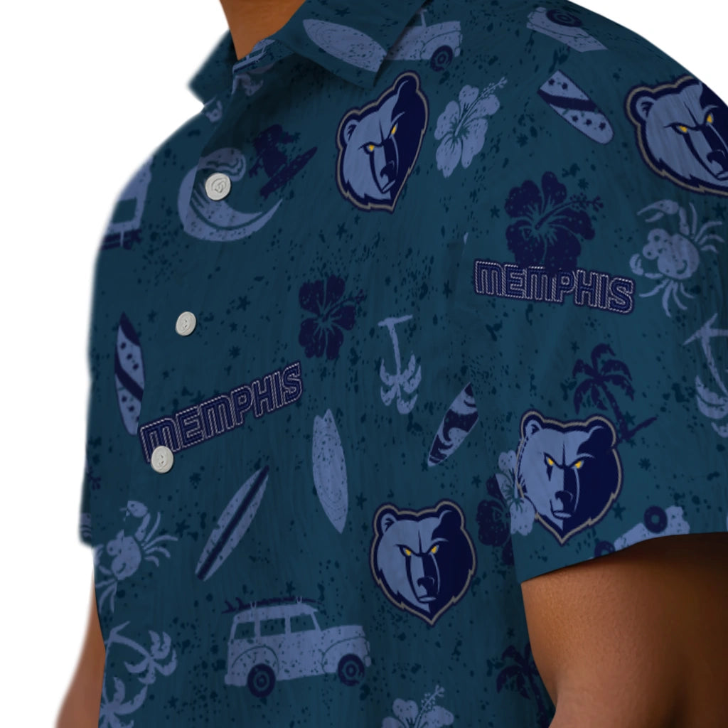 Memphis Grizzlies Hawaiian Shirt - Beach Vibe | Hula Hawaiian Shirts