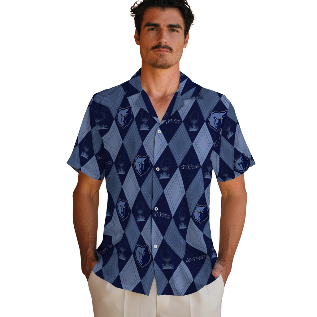 Memphis Grizzlies Hawaiian Shirt - Golfing Plaid | Hula Hawaiian Shirts