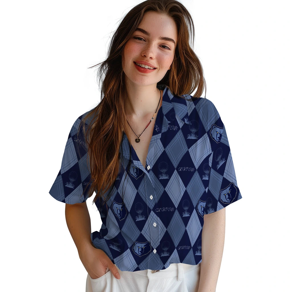 Memphis Grizzlies Hawaiian Shirt - Golfing Plaid | Hula Hawaiian Shirts