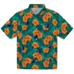 Memphis Grizzlies Hawaiian Shirt - Hibiscus and Palm Leaves | Hula Hawaiian Shirts