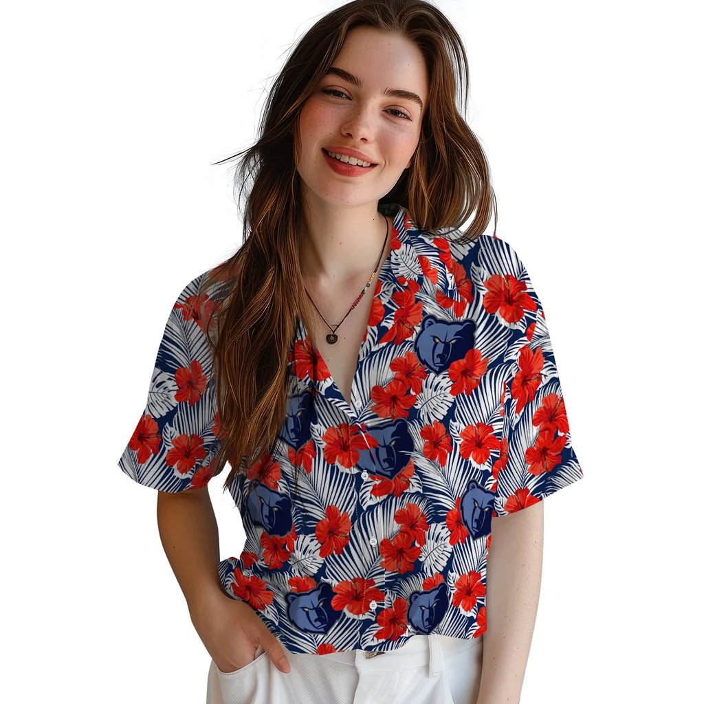 Memphis Grizzlies Hawaiian Shirt - Hibiscus Fiesta | Hula Hawaiian Shirts