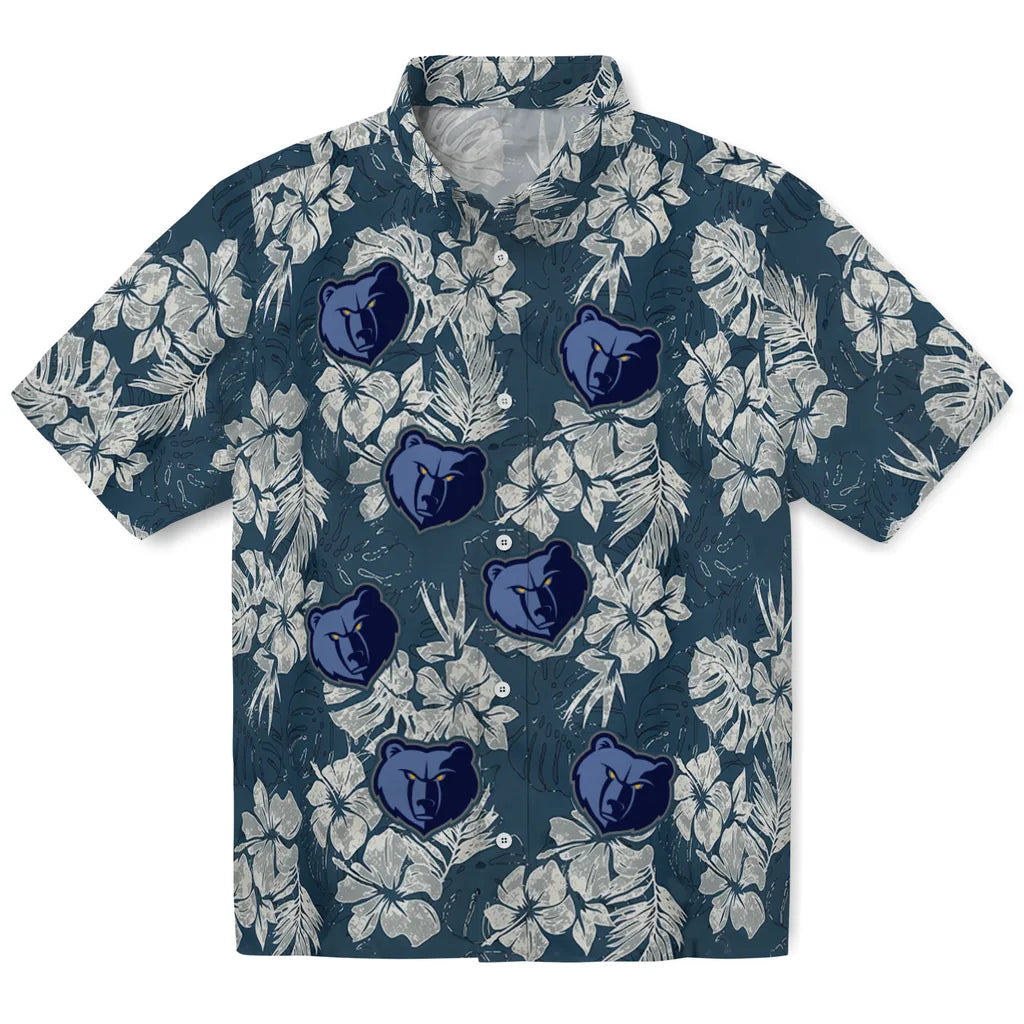 Memphis Grizzlies Hawaiian Shirt - Hibiscus Flowers | Hula Hawaiian Shirts