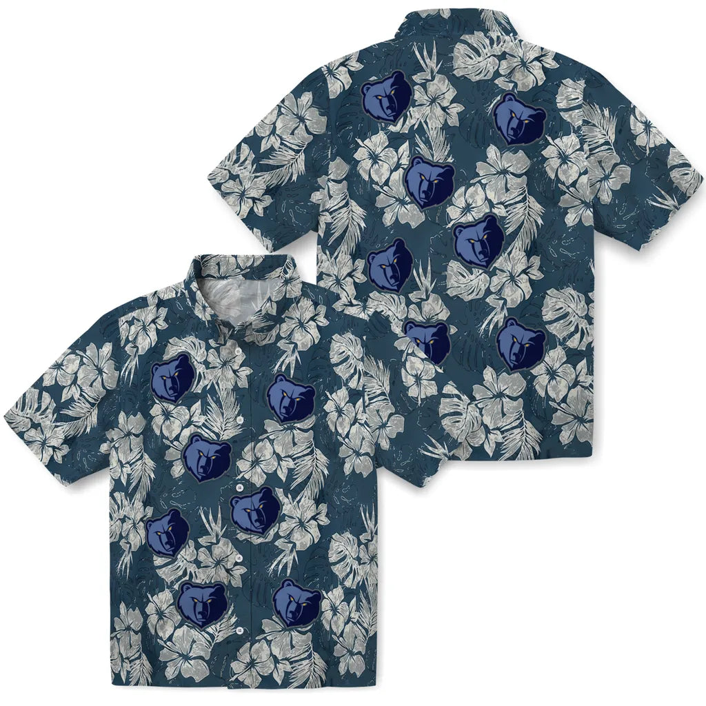 Memphis Grizzlies Hawaiian Shirt - Hibiscus Flowers | Hula Hawaiian Shirts
