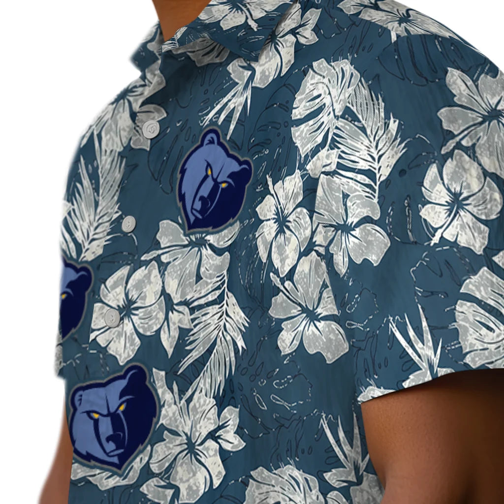 Memphis Grizzlies Hawaiian Shirt - Hibiscus Flowers | Hula Hawaiian Shirts