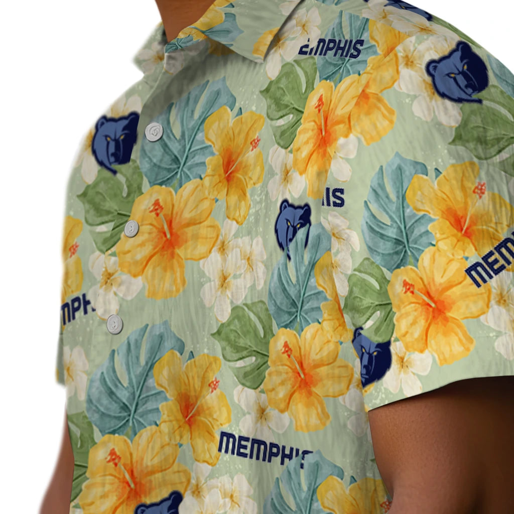 Memphis Grizzlies Hawaiian Shirt - Hibiscus Mood | Hula Hawaiian Shirts